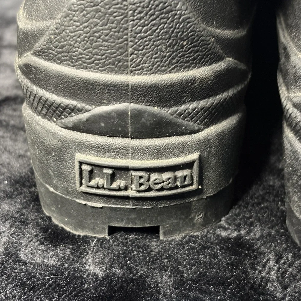 L.L.Bean Northwoods 238064 Kids 7 Snow Boots Black Gray Insulated Lined Boots‎